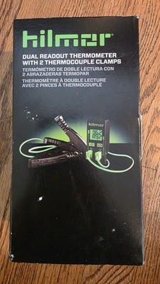 Hilmor 1839106 Dual Readout Thermometer With 2 Thermocouple Clamps