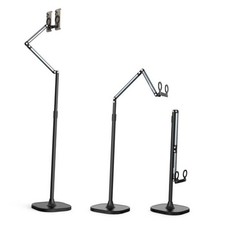 Heavy Duty Tablet Floor Stand with Magnetic Dual-Position Bracket
