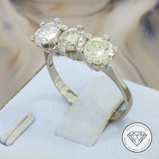 Wert 10.900,- Brillant Ring 2,0 Carat 750 / 18 Karat Weiß Gold Gr.54 xxyy