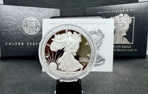2024-S Proof American Silver Eagle with OGP & COA! 1 Oz .999 Silver
