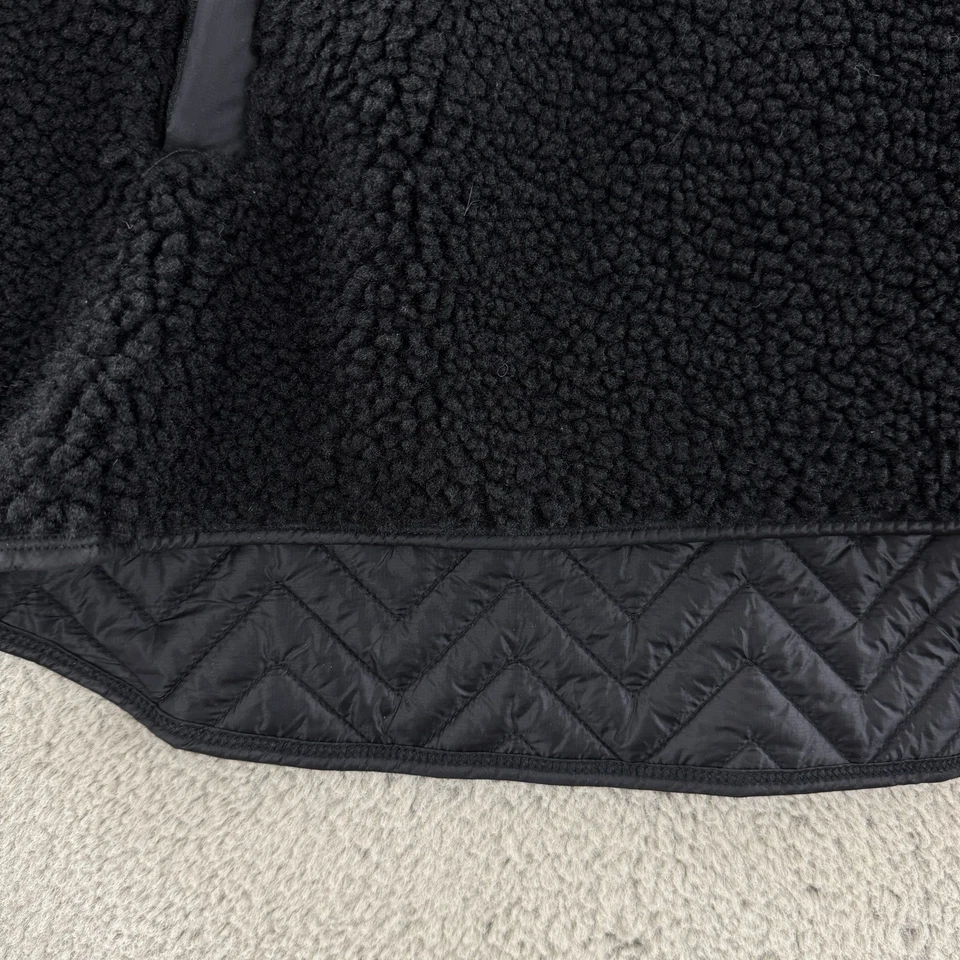 Athleta Acogedora Sherpa Sudadera a Presión Chaqueta Mujer Mediana Negra Pullover Polar Foto 3 de 4