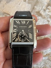 Cartier Tank MC Black Dial Stainless Steel 34mm Automatic Men’s Watch W5330004