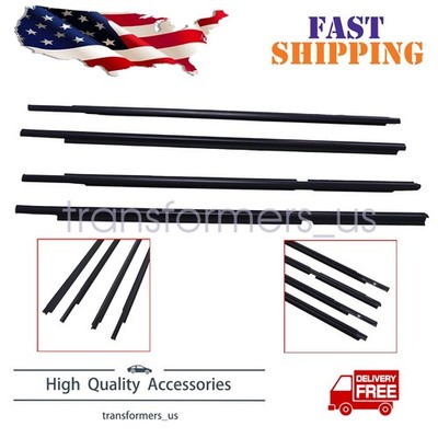 68210-0D100 4X Door Glass Outer Weatherstrip Fits 2006-11 Toyota Yaris Hatchback