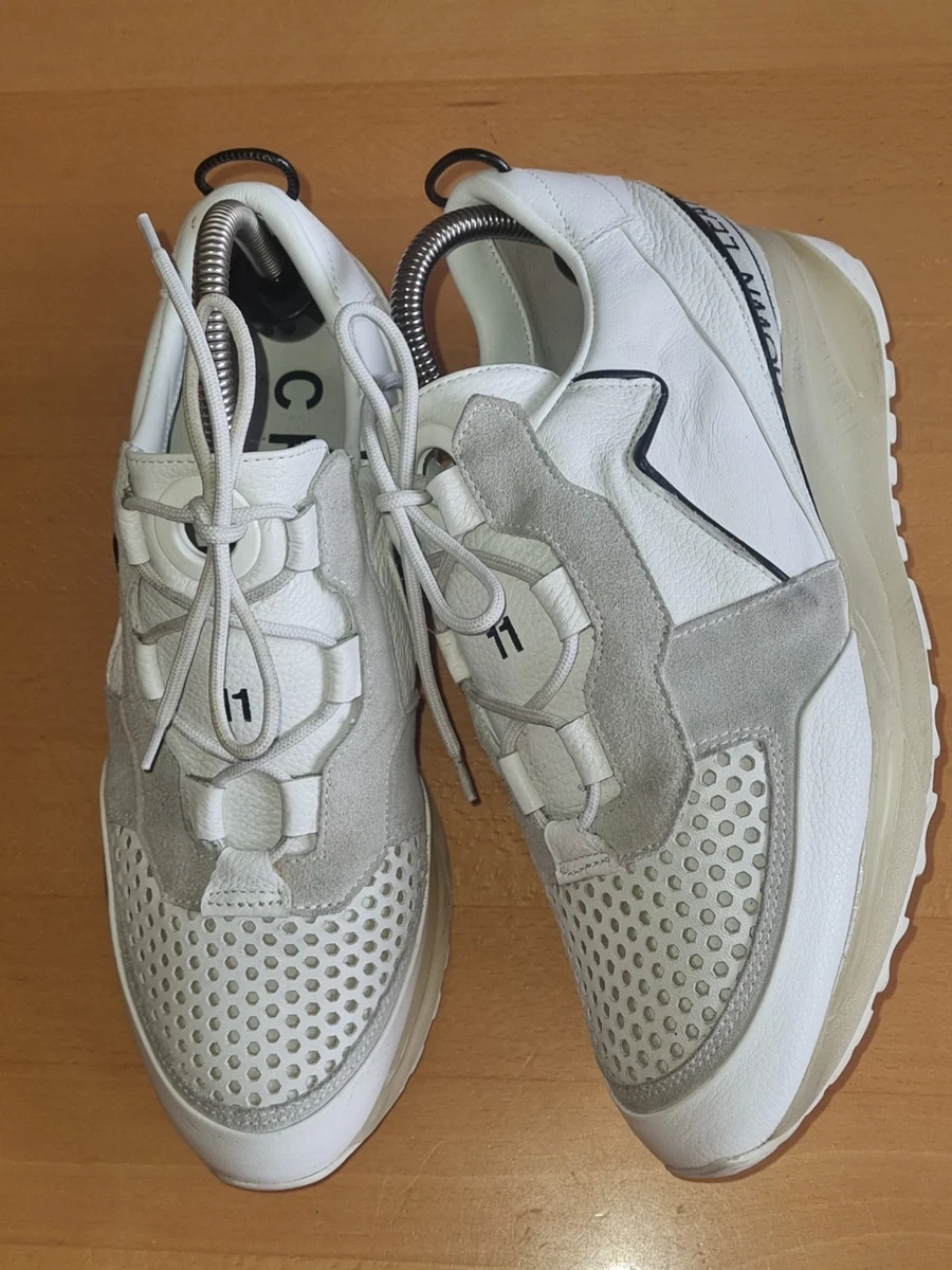 Leather Crown Design Sneaker Handarbeit Weiß /Grau Gr.41 top Zustand
