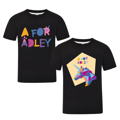 2Pcs Girls TShirt A for Adley Kids Short Sleeve T-Shirt 100% cotton Top Tees - Picture 6 of 43