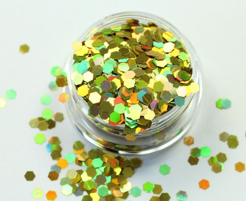 HEX Shape 1 . 12" Nail Art Glitter Summer 15 COLOURS Glitter flakes festival UK - Picture 26 of 29