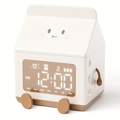 Süße Milchbox Digital Wecker Datumsanzeige Mini Countdown ABS kleines Dekor - Bild 27 von 27
