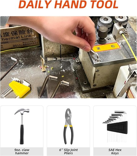 Juego de herramientas de 40 piezas acero cromo vanadio kit reparaciones hogar - Picture 6 of 9