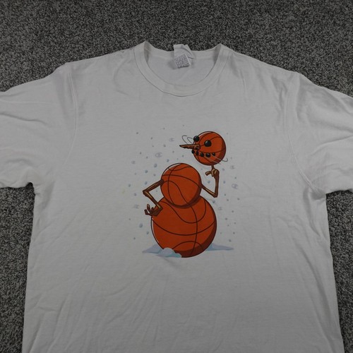 Champion Shirt Mens Extra Large White Snowman Basketball Graphic Athletic Cotton - Bild 3 von 16