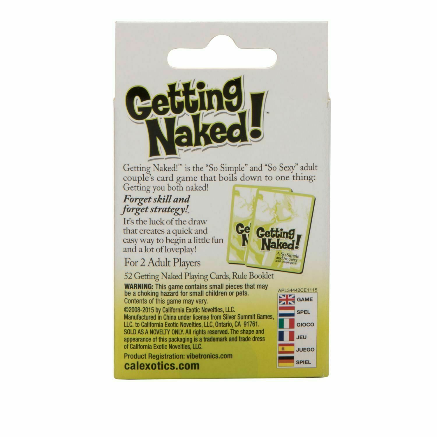 Getting Naked!  Adult Cards Game for Couples and Foreplay Fun