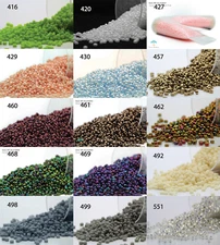 Miyuki Round Rocailles 15/0 Seed Beads - 30grs Bag Various colors - PS31