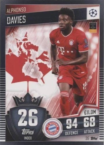 2025-26 Topps Merlin Alphonso Davies Mini-Diamond Refractor | eBay