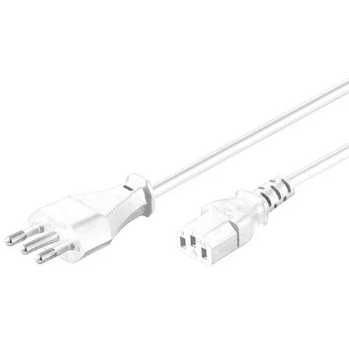 Goobay Cavo Alimentazione C13 F a Italiana 1,8 m Bianco