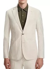 Hardy Amies L90111 Men's Ivory Slim Fit Sport Coat Sz 40R
