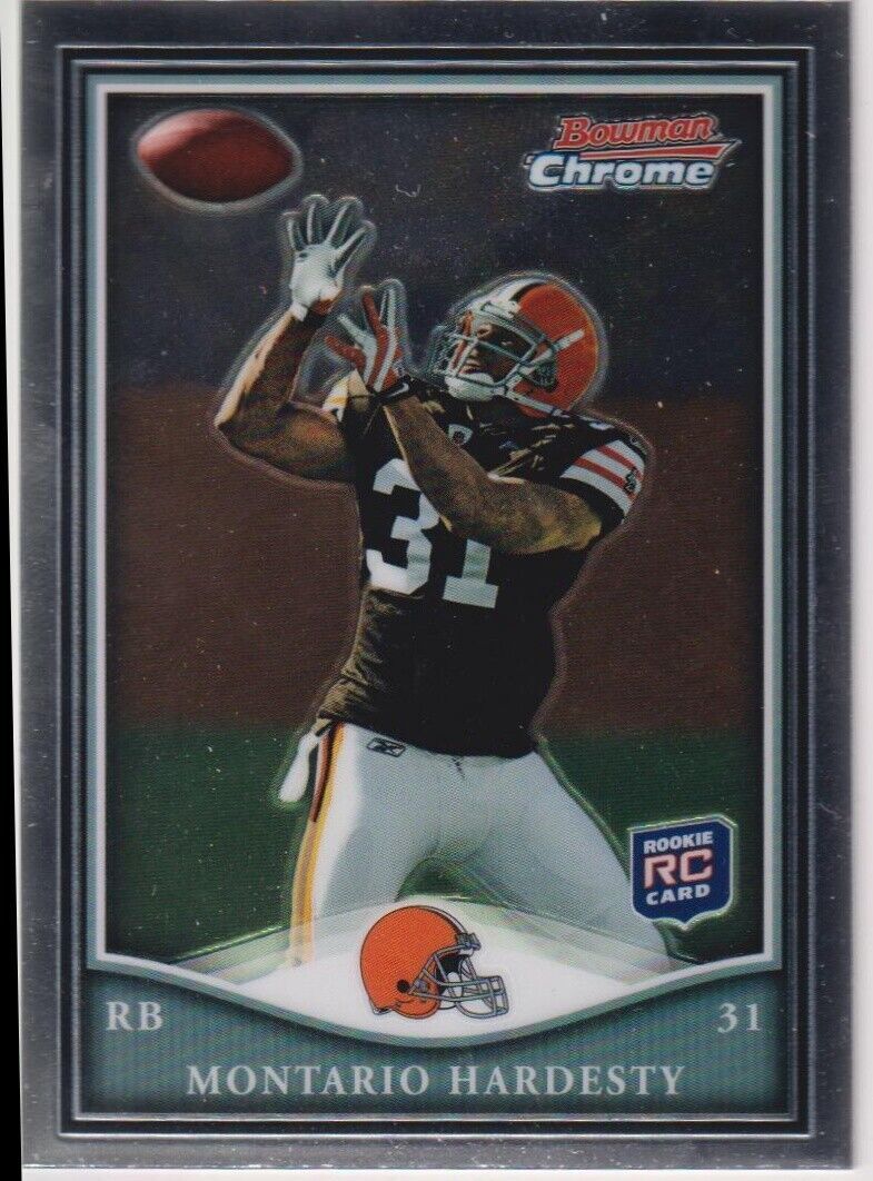Montario Hardesty Bowman Chrome Rookie Preview #28 Base
