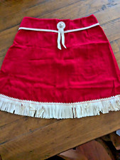 1960's GIRLS WESTERN SKIRT WITH FRINGE VINTAGE Size Medium