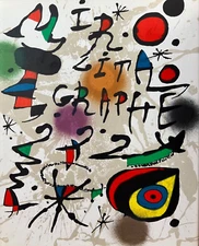 Joan Miro Original Stone Lithograph  Limited Edition Mourlot 1977