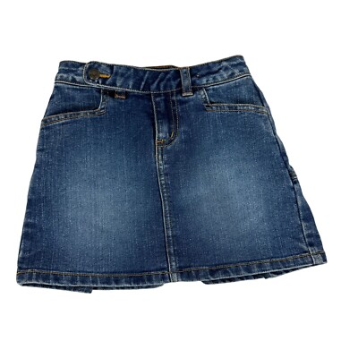Old Navy Girls Denim Stretch Skirt With Adjustable Waist Size