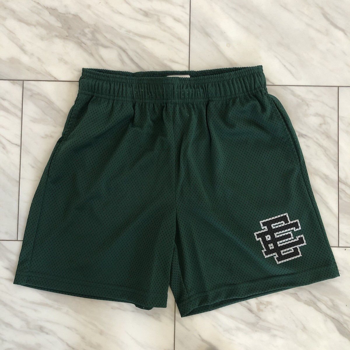 Eric Emmanuel EE Basic Shorts SS23 'Green / Black' size MEDIUM NWT