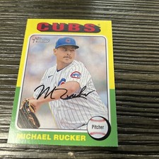 2024 Topps Heritage Michael Rucker #125 Chicago Cubs
