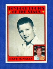 1972 Topps Baseball # 344 Dave McNally Boyhood Photos of the Stars Orioles