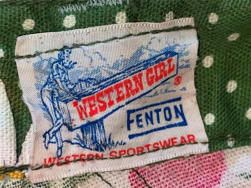 VTG 70s WOMEN GIRLS 26 FENTON WESTERN FLARE LOUD FLOWER PRINT DISCO JEANS PANTS - Picture 6 of 6