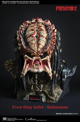 Coolprops X Sideshow 1/1 902665 Predator 2 Figure Bust Statue Model Collect Rare - Afbeelding 15 van 20