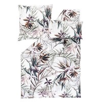 Estella Mako-Satin BettwäSche 155X220 Kaia Verde Palmen BläTter BlüTen 7549-565