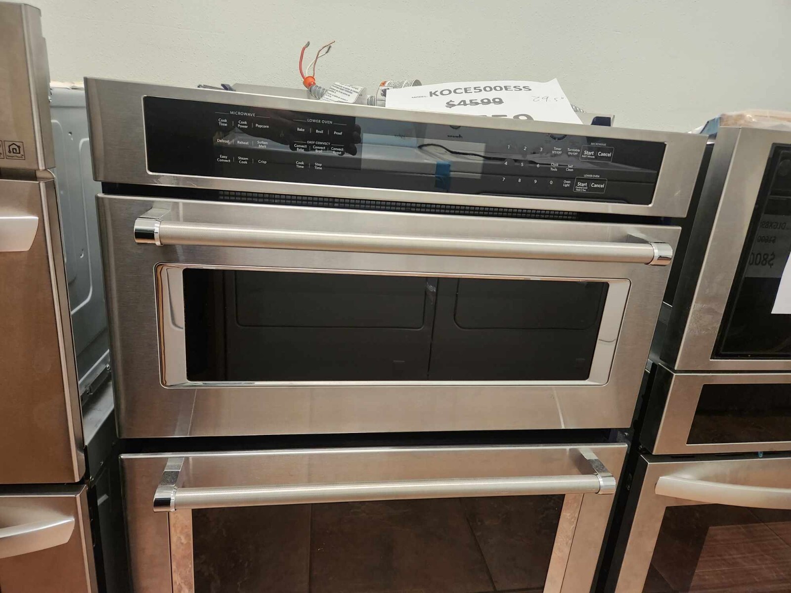 Kitchenaid 30" KOCE500ESS Microwave Wall Oven Combo Stainless Steel