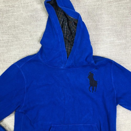Polo Ralph Lauren Hoodie Boys Youth XL 18 20 Blue Casual Hooded Big Pony Preppy - Picture 3 of 12