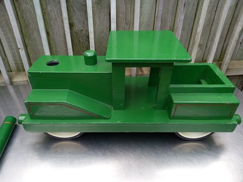 Vintage Wooden Ride-on Pull Along Toy Train. Built 1976 Sturdy & A One-off. VGC - Picture 6 of 10