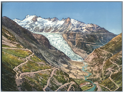 Photochromie Vintage Sierre - Format 17x22 Cm Environ 1902 - Collection Souvenir Ancien
