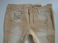 ABVERKAUF!  MOGUL Jeans  KIM  USED SUMMER  STRETCH desert  Nieten  Hose W25  Neu