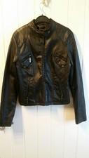 Joujou Pu Leather Biker Jacket Size S