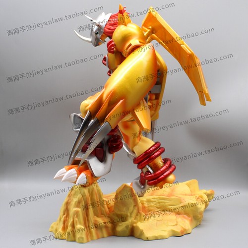 GK Digimon War Greymon PVC Figur Modell Statue gold schwarz 38,5 cm Sammlung Geschenk - Bild 7 von 26