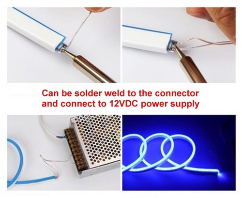 Waterproof Flexible LED Strip Neon Lights Silicon Tape Length 16.5 ft 12VDC - Picture 8 of 8