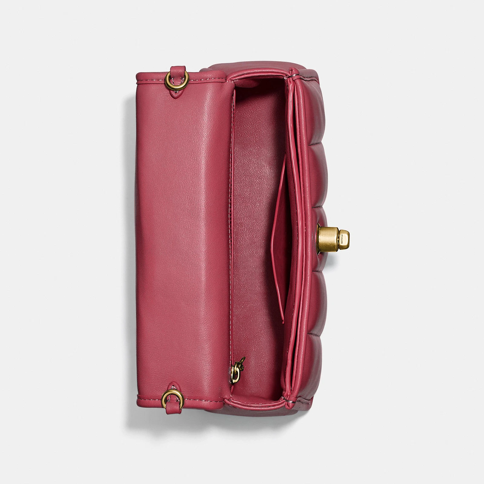 Frizione Coach Turnlock 20 con borsa a tracolla trapuntata ~ Nuova con etichette~ rossa C3845