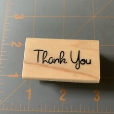 Recollections- Wood Rubber Stamp Thanks Thank You