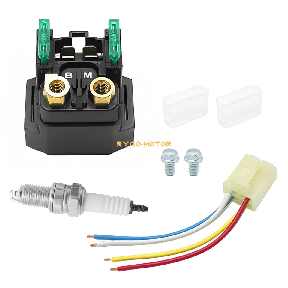 Relé solenoide de arranque y enchufe y chispa para Yamaha Grizzly 350 400 450 660 2002-14 Foto 2 de 4