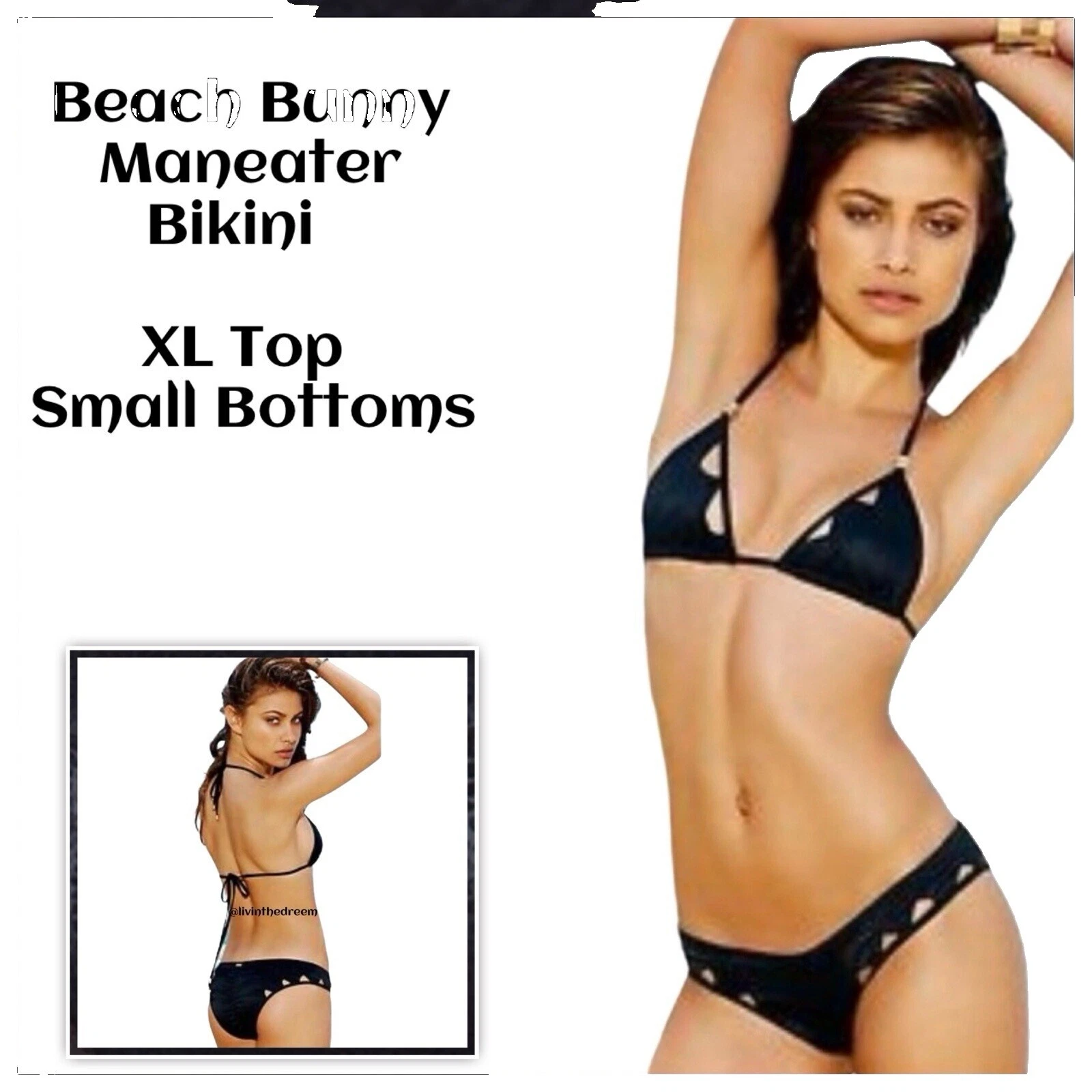 Traje de Baño Negro Estampado Animal Beach Bunny para Mujeres