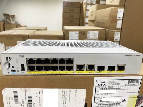 C9200CX-12T-2X2G-E Cisco C9200CX 12x RJ45, 2x RJ45 + 2x puerto SFP+, NW Essential - Imagen 1 de 9