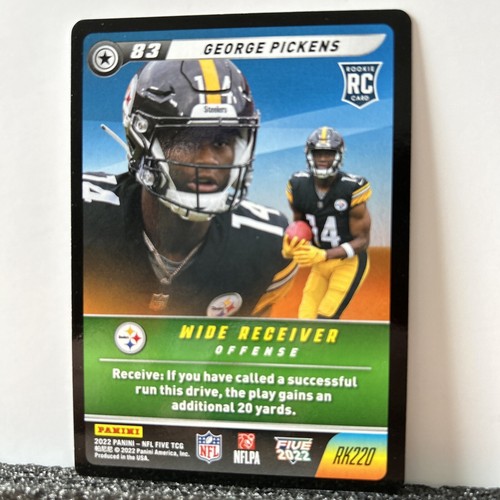 2020 Panini ๐ NFL Five TCG GEORGE PICKENS SP RC Pittsburgh Steelers Rookie - Picture 5 of 13