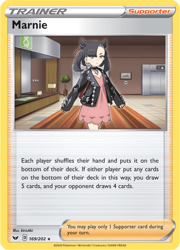 💎PSA 10 GEM MINT 2020 Pokemon Sword & Shield MARNIE #208 Full Art