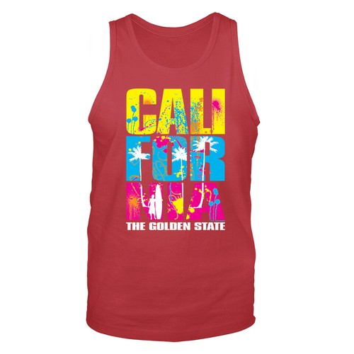 Camiseta sin mangas gráfica The Golden State California Republic Cali Life Color Splash - Imagen 6 de 7