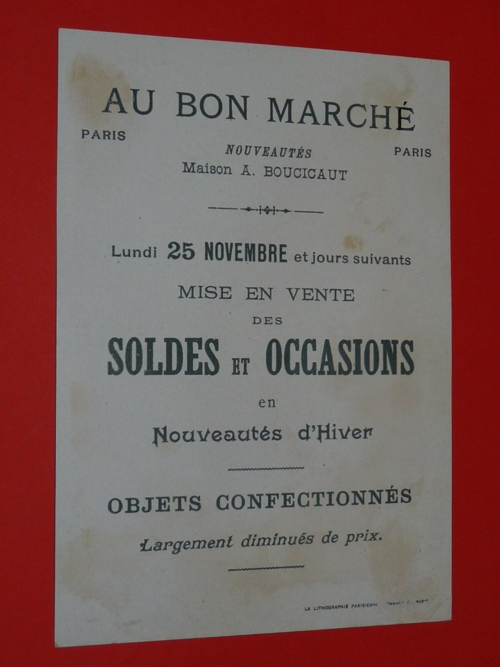 Mini Calendrier Almanach 1937 - Au Bon Marché Boucicaut - Objet Publicitaire Ancien