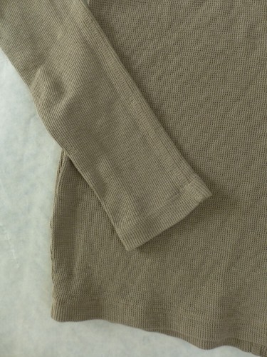 JAMES PERSE Sz 3 Waffle Scoop Thermal Top Long Sleeve in Olive Beige - Picture 5 of 12