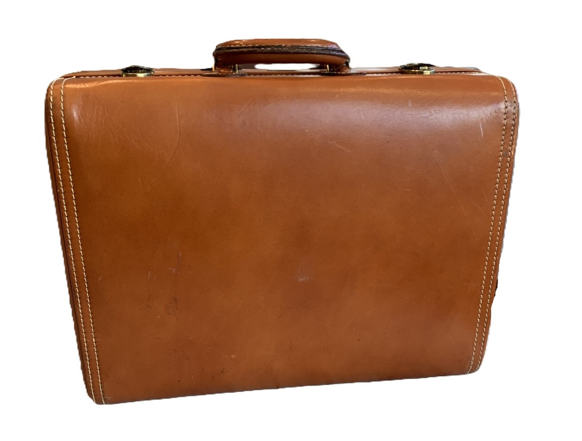 Vintage 1950s Hartmann Knocabout Debonair Leather Suitcase Hardcase 