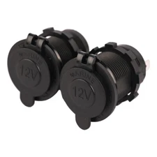 2pcs 12V Cigarette Lighter Socket Power Outlet Receptacle Plug or Car Marine ATV