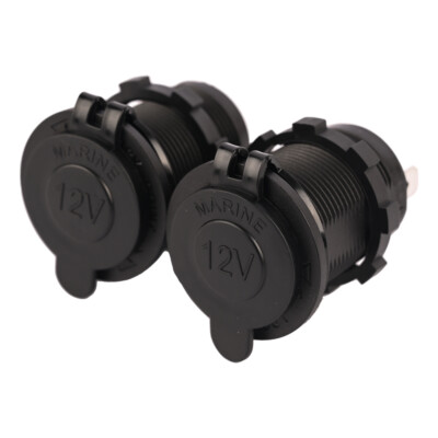 #ad 2pcs 12V Cigarette Lighter Socket Power Outlet Receptacle Plug or Car Marine ATV $6.69