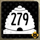 Utah State Route 279 highway road sign Moab Arches Potash Road 12x12